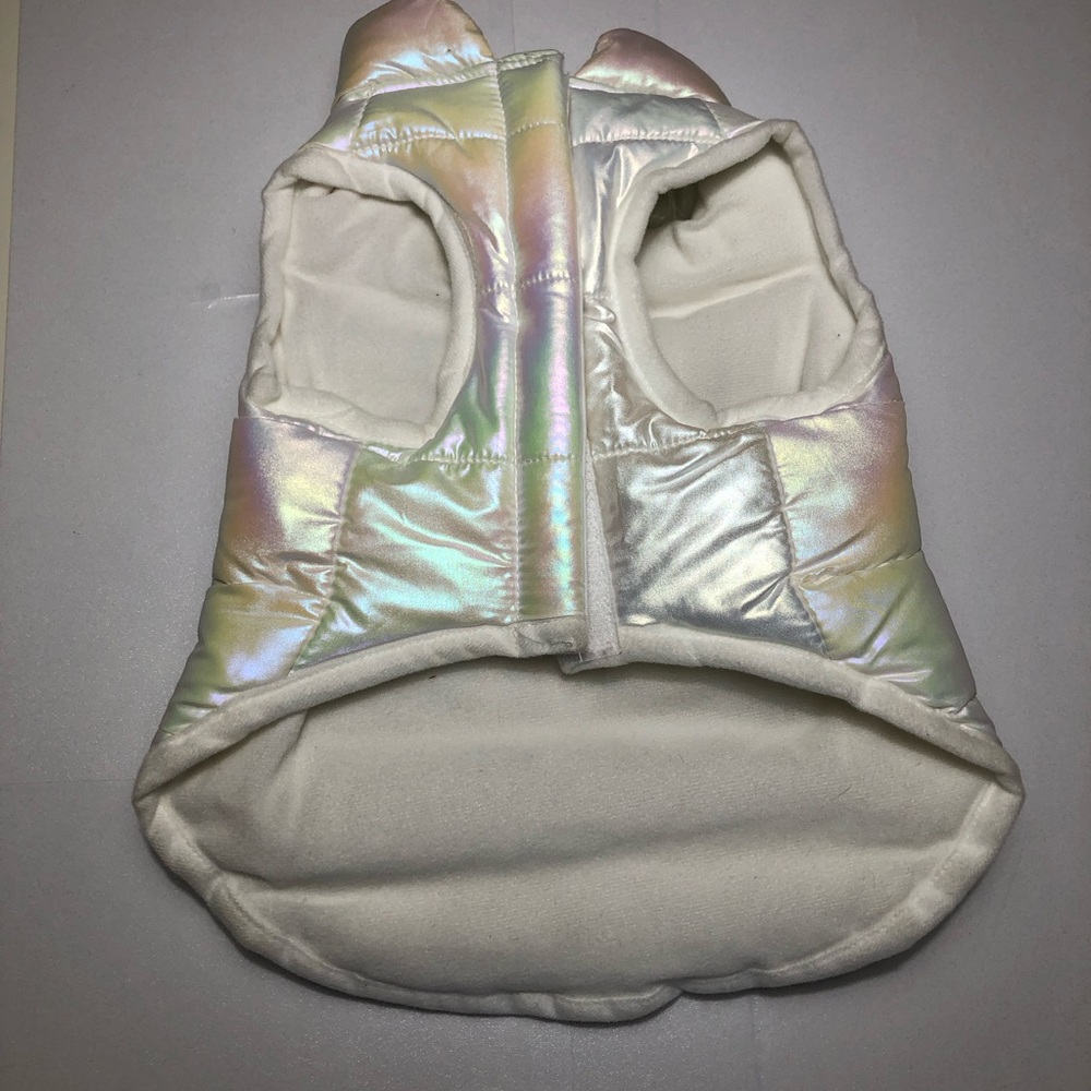 Fabdogs Fleece Lined Puffer Jacket with Velcro Chest Closure size 12” Small - Picture 3 of 12